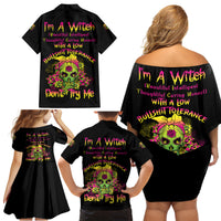 I'm A B With A Low Bullshit Tolerance Don't Try Me Family Matching Off Shoulder Short Dress and Hawaiian Shirt - Wonder Print Shop