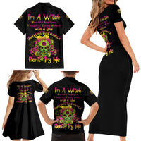 I'm A B With A Low Bullshit Tolerance Don't Try Me Family Matching Short Sleeve Bodycon Dress and Hawaiian Shirt - Wonder Print Shop