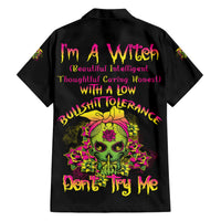 I'm A B With A Low Bullshit Tolerance Don't Try Me Family Matching Short Sleeve Bodycon Dress and Hawaiian Shirt - Wonder Print Shop