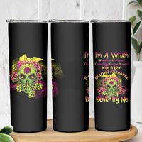 I'm A B With A Low Bullshit Tolerance Don't Try Me Skinny Tumbler - Wonder Print Shop
