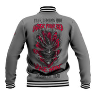 Your Demons Hide Under Your Bed Baseball Jacket - Wonder Print Shop