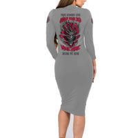 Your Demons Hide Under Your Bed Family Matching Long Sleeve Bodycon Dress and Hawaiian Shirt - Wonder Print Shop