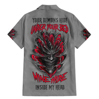 Your Demons Hide Under Your Bed Family Matching Mermaid Dress and Hawaiian Shirt - Wonder Print Shop