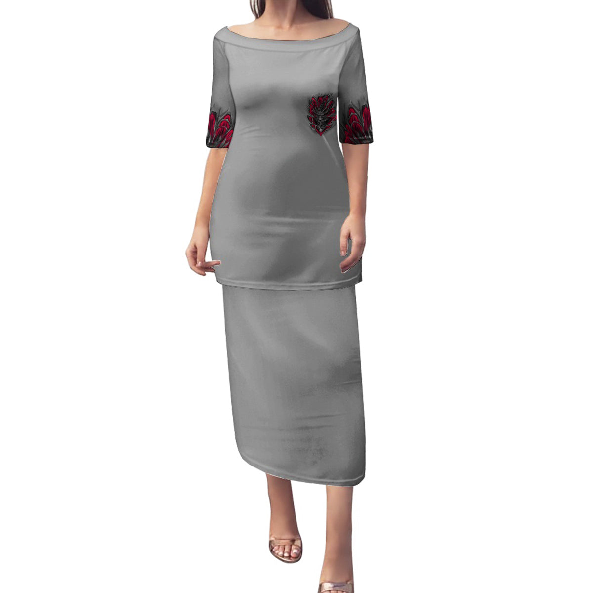 Your Demons Hide Under Your Bed Family Matching Puletasi Dress and Hawaiian Shirt - Wonder Print Shop