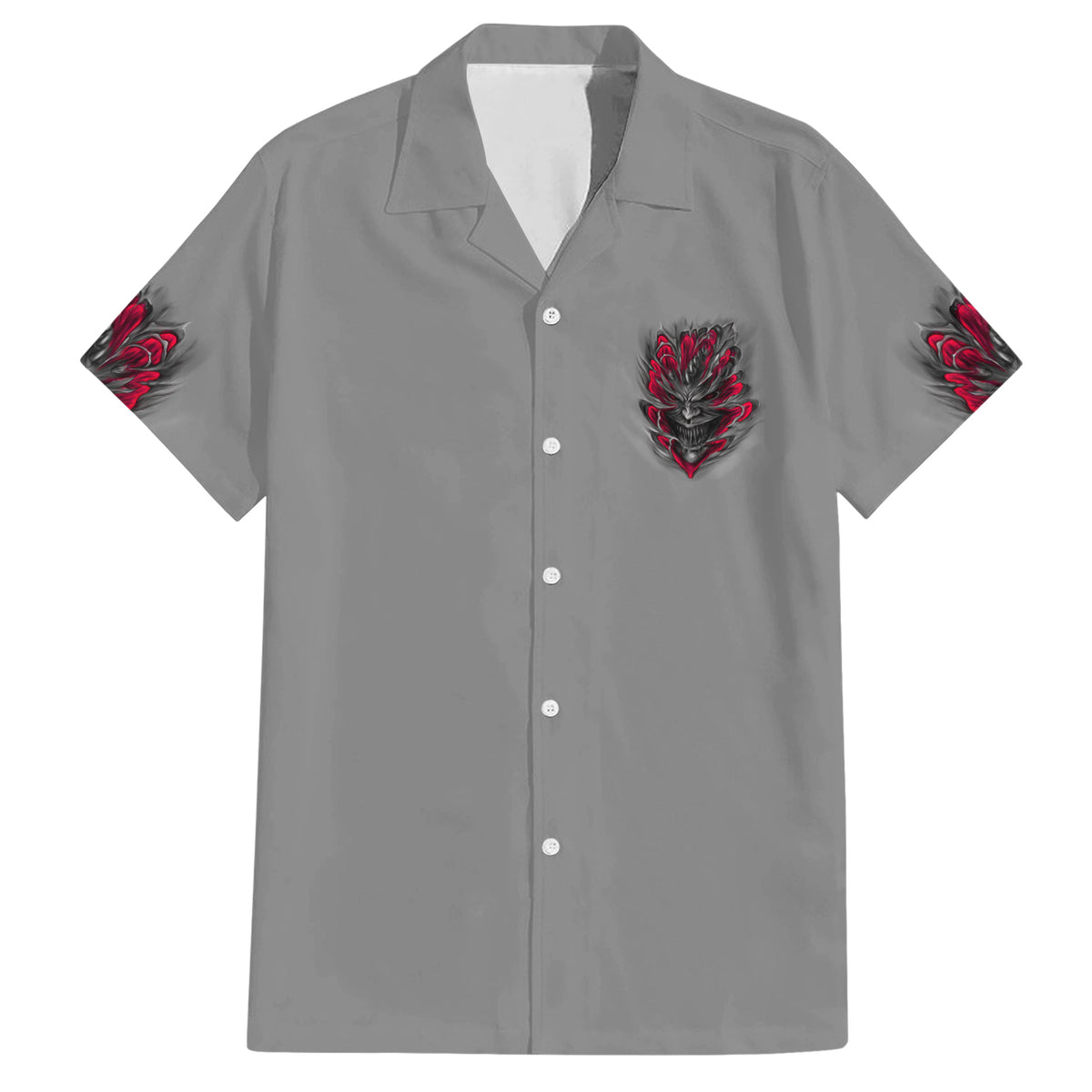 Your Demons Hide Under Your Bed Family Matching Short Sleeve Bodycon Dress and Hawaiian Shirt - Wonder Print Shop