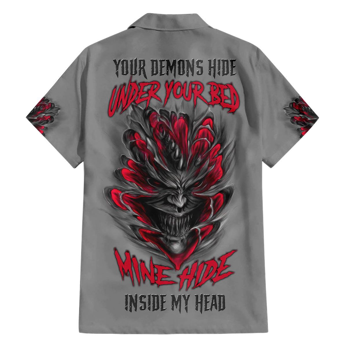 Your Demons Hide Under Your Bed Hawaiian Shirt - Wonder Print Shop