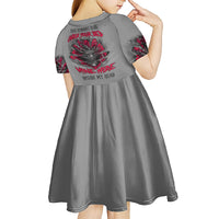 Your Demons Hide Under Your Bed Kid Short Sleeve Dress - Wonder Print Shop