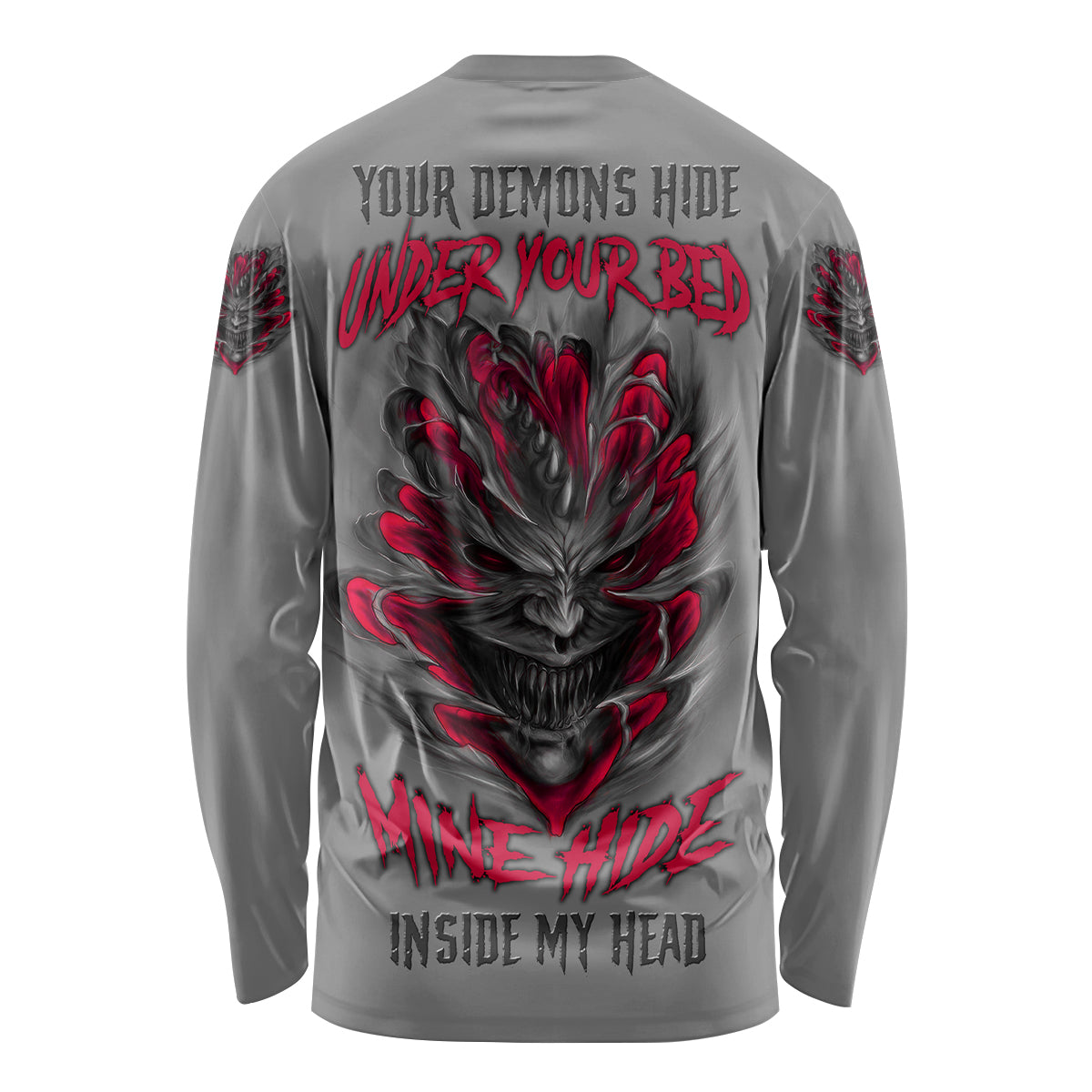 Your Demons Hide Under Your Bed Long Sleeve Shirt - Wonder Print Shop
