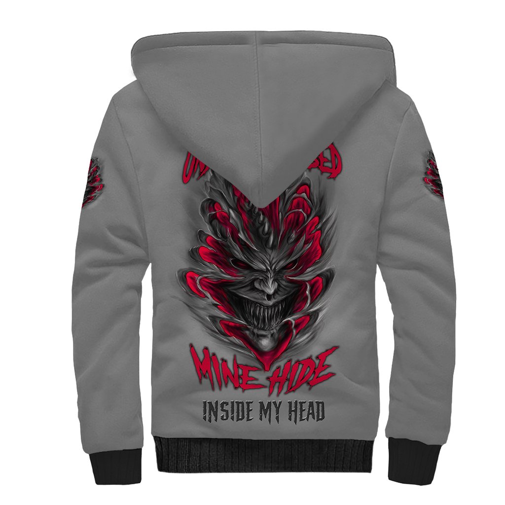 Your Demons Hide Under Your Bed Sherpa Hoodie - Wonder Print Shop