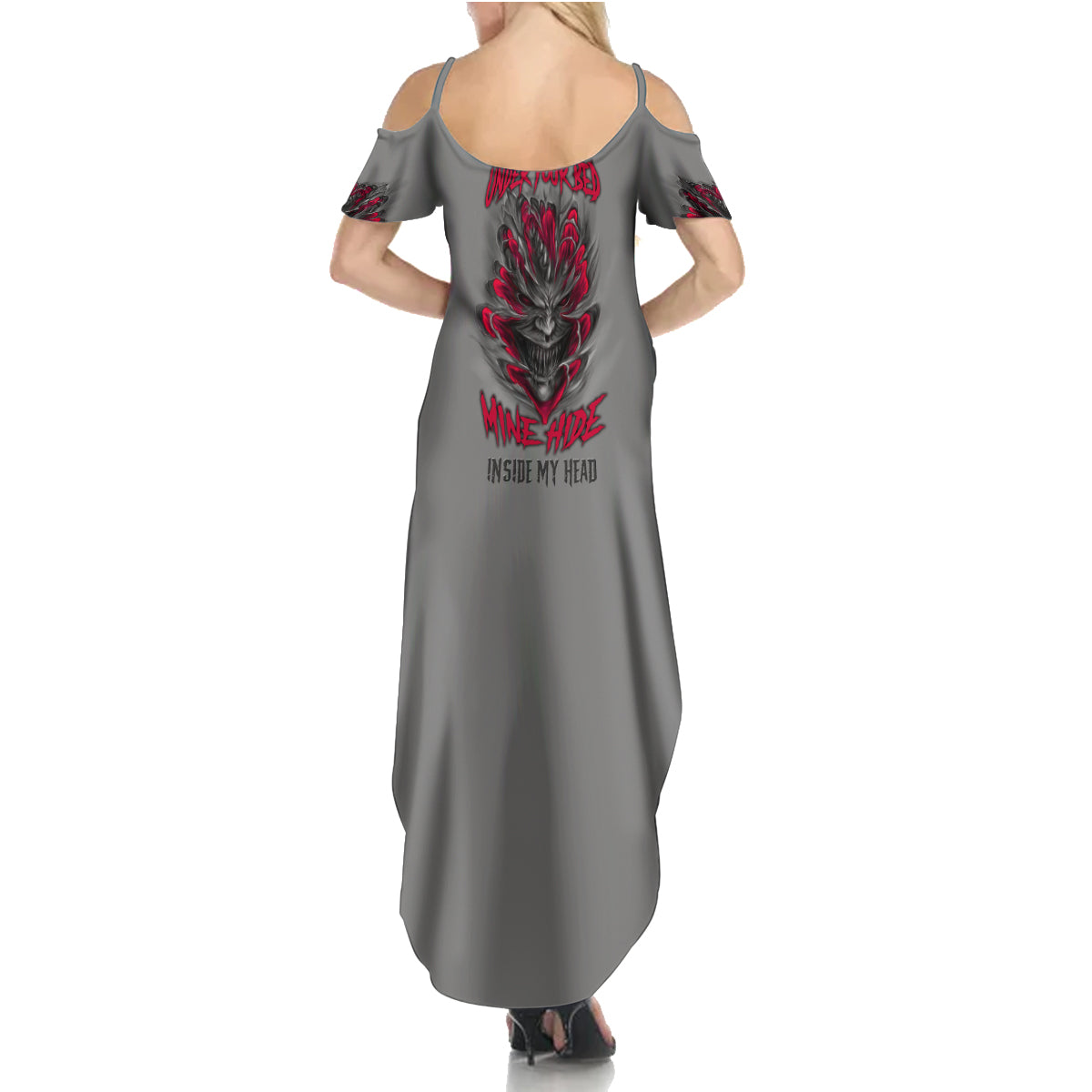 Your Demons Hide Under Your Bed Summer Maxi Dress - Wonder Print Shop