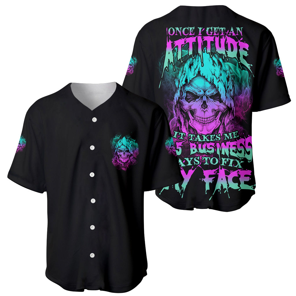 Once I Get An Attitude Reaper Baseball Jersey - Wonder Print Shop