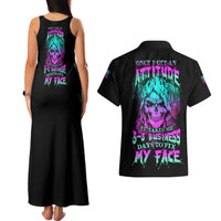 Once I Get An Attitude Reaper Couples Matching Tank Maxi Dress and Hawaiian Shirt - Wonder Print Shop