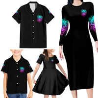 Once I Get An Attitude Reaper Family Matching Long Sleeve Bodycon Dress and Hawaiian Shirt - Wonder Print Shop