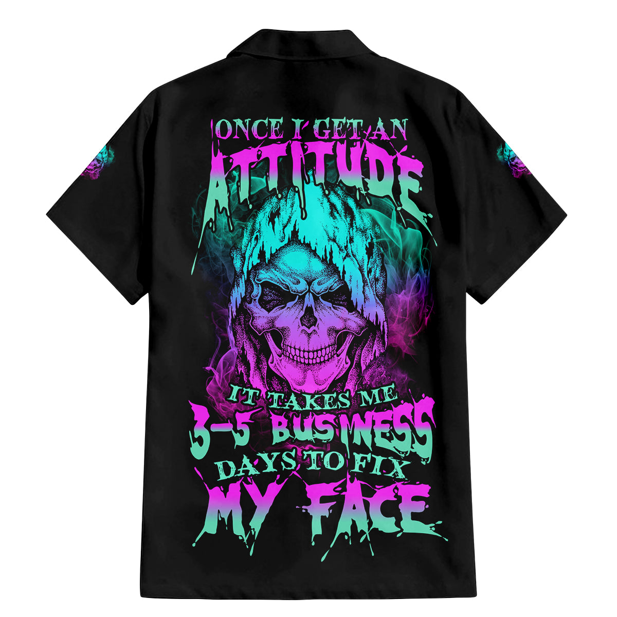 Once I Get An Attitude Reaper Family Matching Mermaid Dress and Hawaiian Shirt - Wonder Print Shop