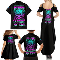Once I Get An Attitude Reaper Family Matching Summer Maxi Dress and Hawaiian Shirt - Wonder Print Shop