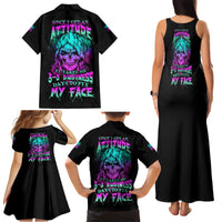 Once I Get An Attitude Reaper Family Matching Tank Maxi Dress and Hawaiian Shirt - Wonder Print Shop