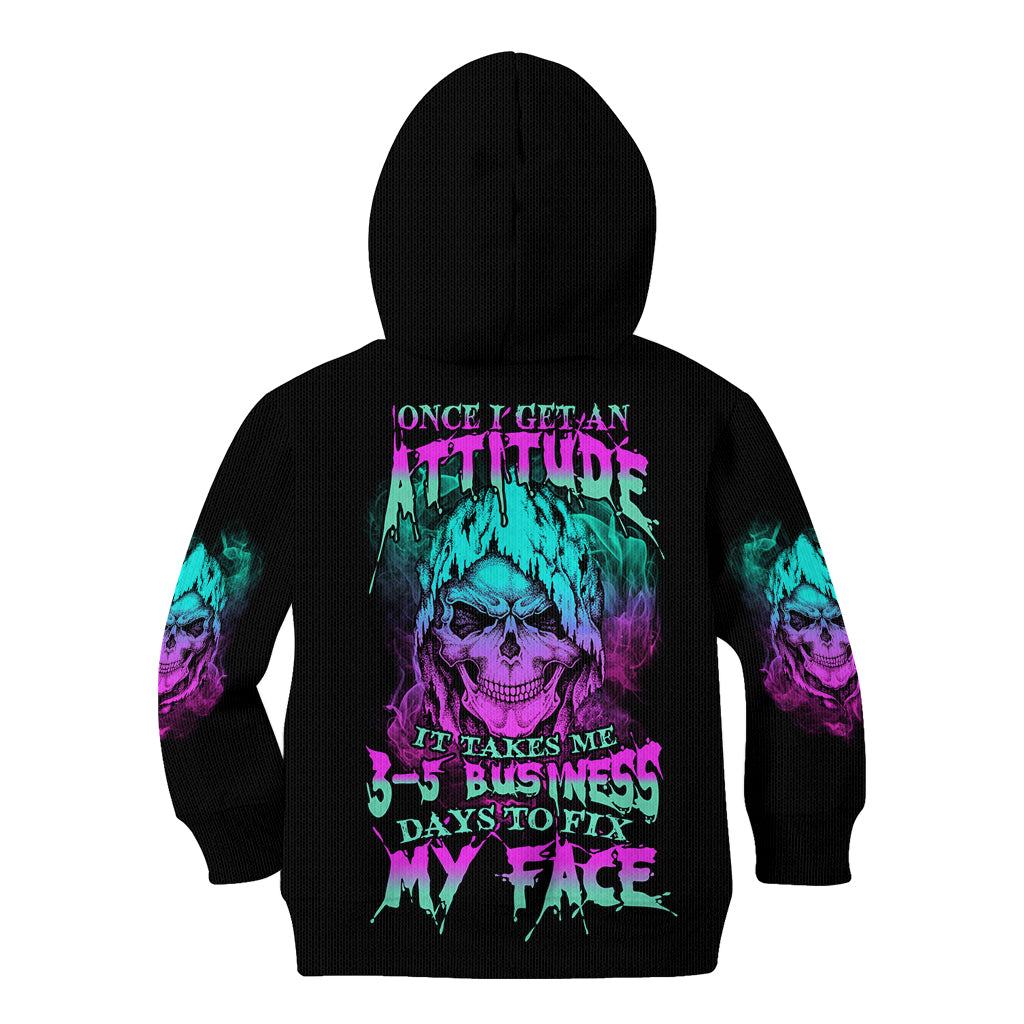 Once I Get An Attitude Reaper Kid Hoodie - Wonder Print Shop