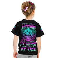 Once I Get An Attitude Reaper Kid T Shirt - Wonder Print Shop