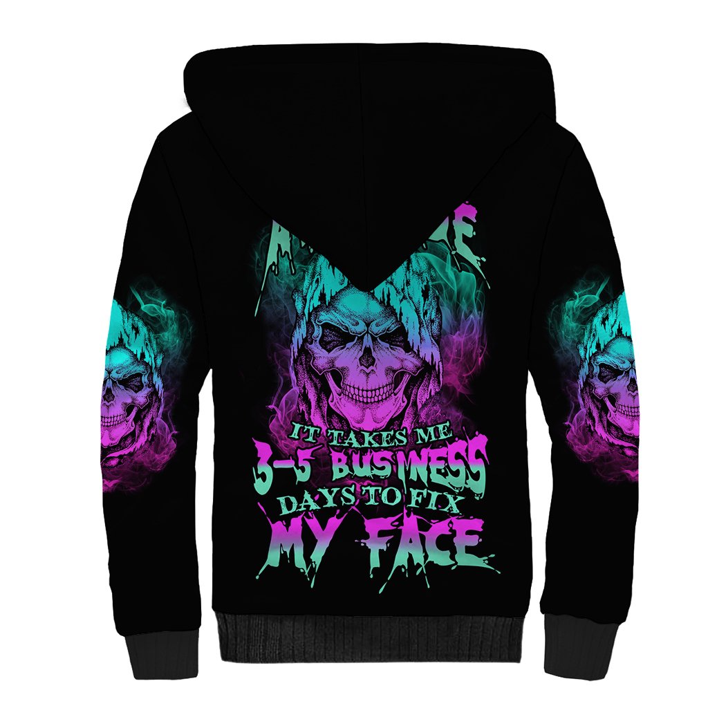 Once I Get An Attitude Reaper Sherpa Hoodie - Wonder Print Shop