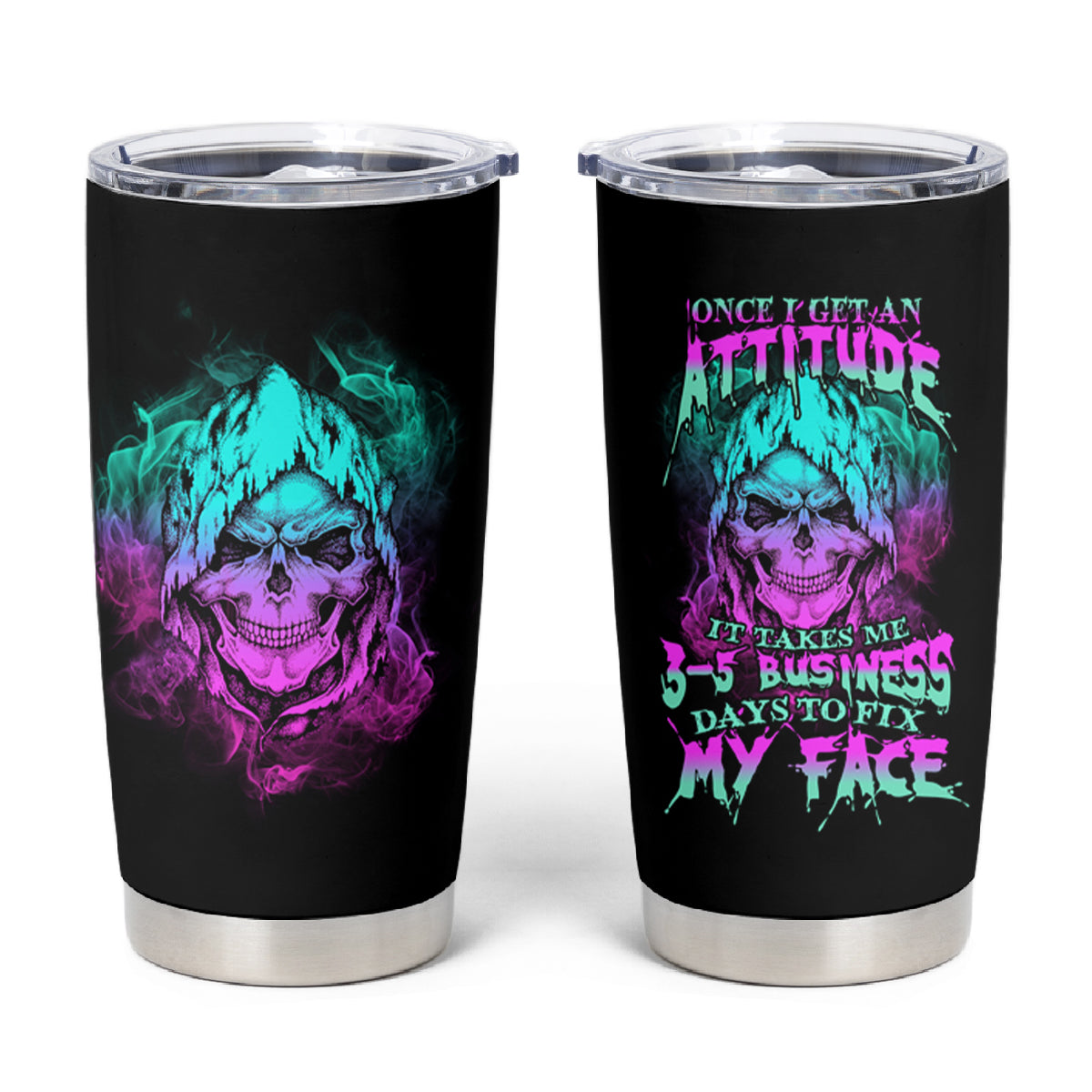 Once I Get An Attitude Reaper Tumbler Cup - Wonder Print Shop