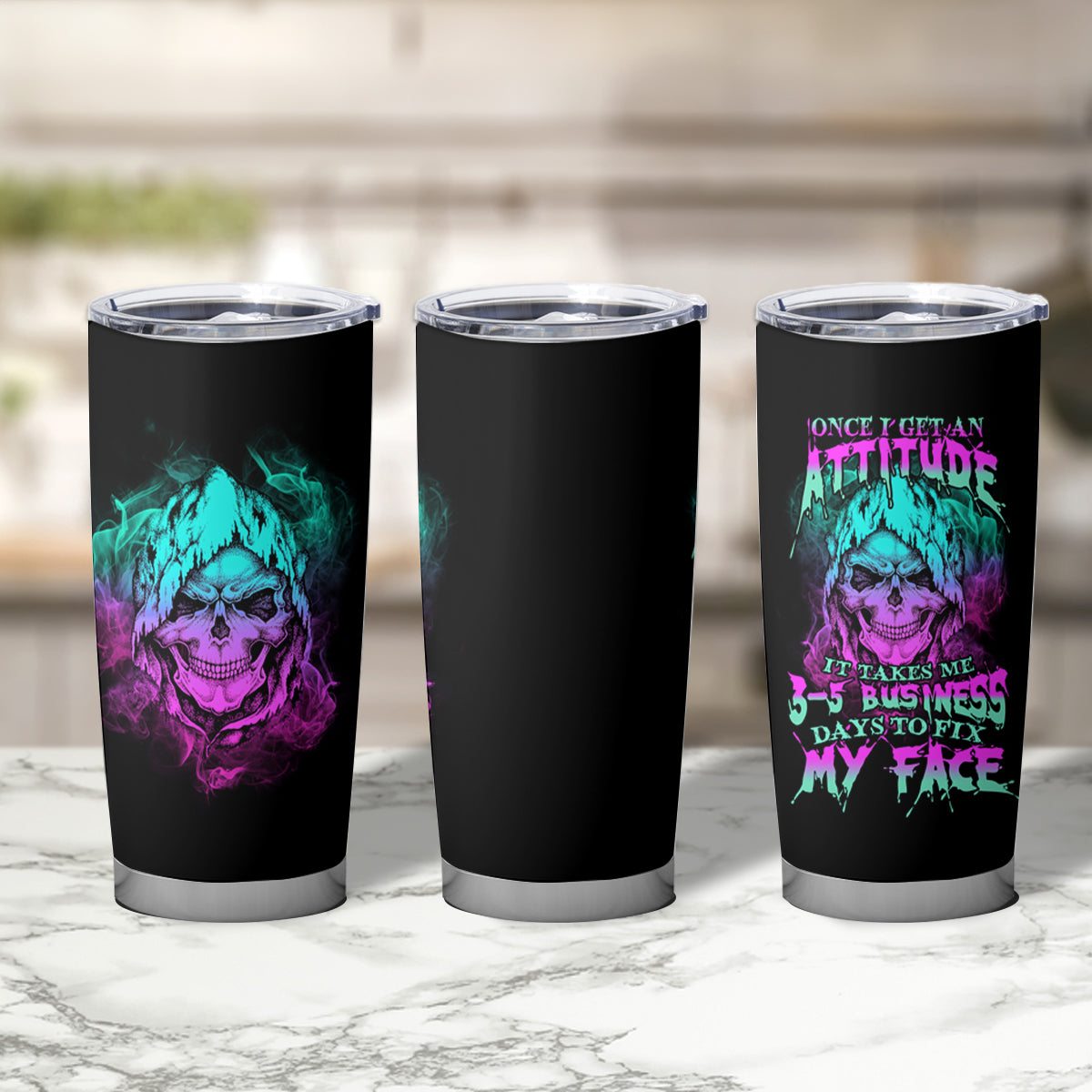 Once I Get An Attitude Reaper Tumbler Cup - Wonder Print Shop