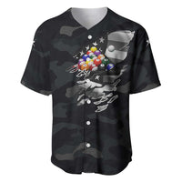 Custom American Flag Billiards Baseball Jersey with 8-Ball Wings and Camo Background - Wonder Print Shop