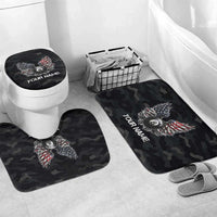 Custom American Flag Billiards Bathroom Set with 8-Ball Wings and Camo Background - Wonder Print Shop