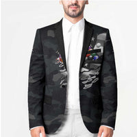 Custom American Flag Billiards Blazer with 8-Ball Wings and Camo Background - Wonder Print Shop
