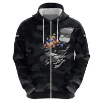 Custom American Flag Billiards Hoodie with 8-Ball Wings and Camo Background - Wonder Print Shop