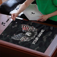 Custom American Flag Billiards Puzzle with 8-Ball Wings and Camo Background - Wonder Print Shop