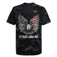 Custom American Flag Billiards Rugby Jersey with 8-Ball Wings and Camo Background - Wonder Print Shop