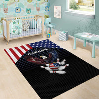 Custom Patriotic Bowling Area Rug with Bald Eagle, American Flag Bowling Ball - Wonder Print Shop