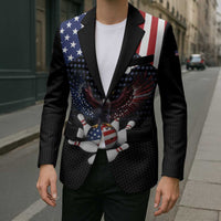 Custom Patriotic Bowling Blazer with Bald Eagle, American Flag Bowling Ball - Wonder Print Shop