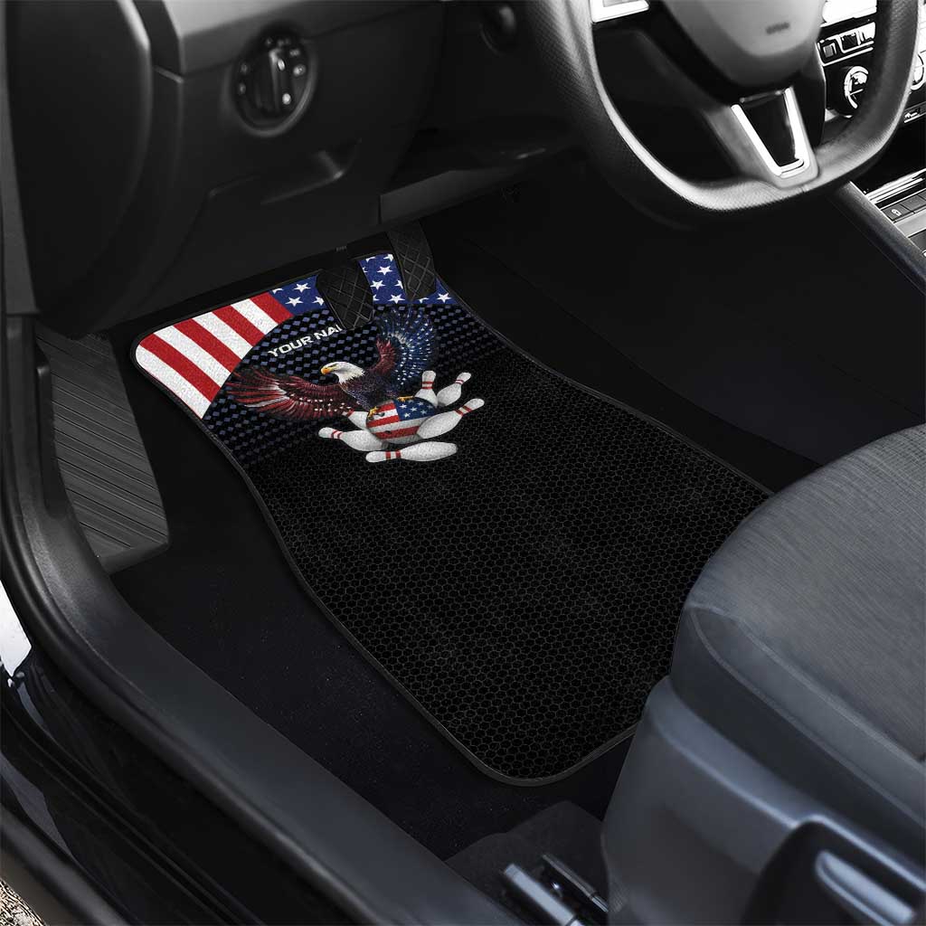 Custom Patriotic Bowling Car Mats with Bald Eagle, American Flag Bowling Ball - Wonder Print Shop
