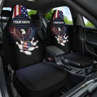 Custom Patriotic Bowling Car Seat Cover with Bald Eagle, American Flag Bowling Ball - Wonder Print Shop