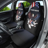 Custom Patriotic Bowling Car Seat Cover with Bald Eagle, American Flag Bowling Ball - Wonder Print Shop