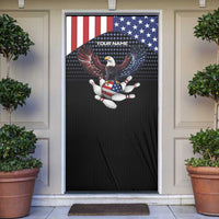 Custom Patriotic Bowling Door Cover with Bald Eagle, American Flag Bowling Ball - Wonder Print Shop