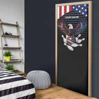 Custom Patriotic Bowling Door Cover with Bald Eagle, American Flag Bowling Ball - Wonder Print Shop