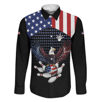 Custom Patriotic Bowling Family Matching Puletasi and Hawaiian Shirt with Bald Eagle, American Flag Bowling Ball - Wonder Print Shop