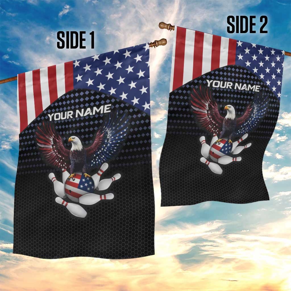 Custom Patriotic Bowling Garden Flag with Bald Eagle, American Flag Bowling Ball - Wonder Print Shop