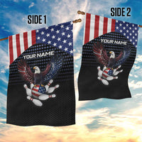 Custom Patriotic Bowling Garden Flag with Bald Eagle, American Flag Bowling Ball - Wonder Print Shop