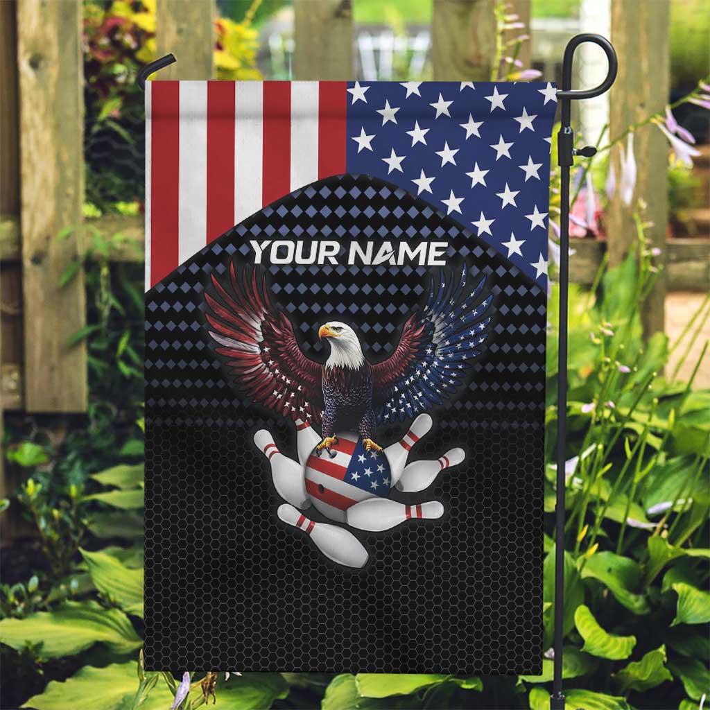 Custom Patriotic Bowling Garden Flag with Bald Eagle, American Flag Bowling Ball - Wonder Print Shop