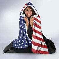 Custom Patriotic Bowling Hooded Blanket with Bald Eagle, American Flag Bowling Ball - Wonder Print Shop