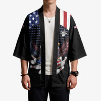Custom Patriotic Bowling Kimono with Bald Eagle, American Flag Bowling Ball - Wonder Print Shop