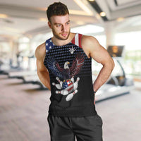 Custom Patriotic Bowling Men Tank Top with Bald Eagle, American Flag Bowling Ball - Wonder Print Shop
