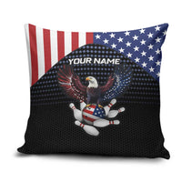 Custom Patriotic Bowling Pillow Cover with Bald Eagle, American Flag Bowling Ball - Wonder Print Shop