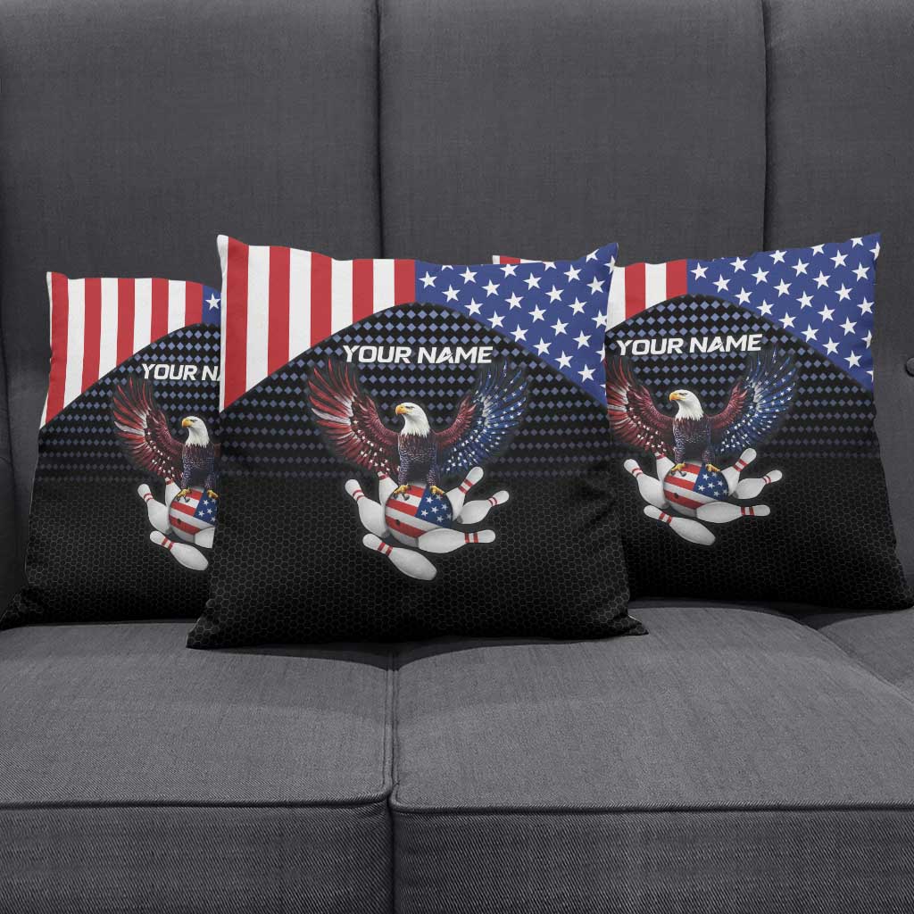 Custom Patriotic Bowling Pillow Cover with Bald Eagle, American Flag Bowling Ball - Wonder Print Shop