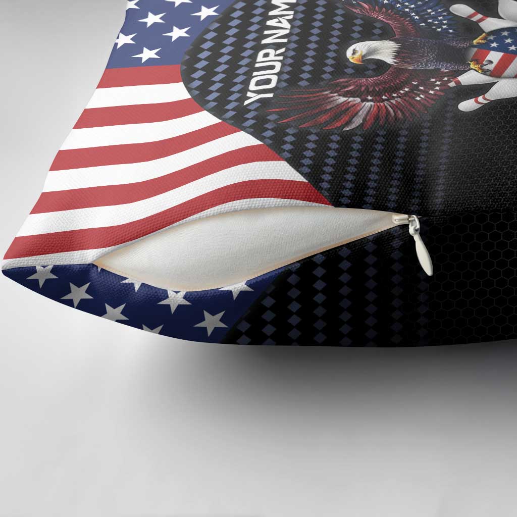 Custom Patriotic Bowling Pillow Cover with Bald Eagle, American Flag Bowling Ball - Wonder Print Shop