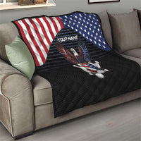 Custom Patriotic Bowling Quilt with Bald Eagle, American Flag Bowling Ball - Wonder Print Shop