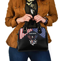 Custom Patriotic Bowling Shoulder Handbag with Bald Eagle, American Flag Bowling Ball - Wonder Print Shop